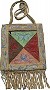 Suede Leather Embroidered Handbag Purse