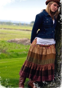 calf length skirt