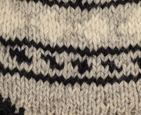 Hand Knitted Black and White Outdoors Hat