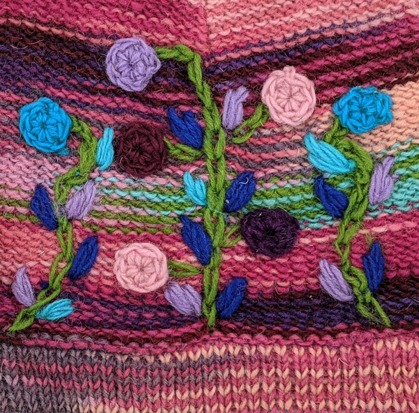 Pink Lush Unisex Floral Woolen Winter Cap