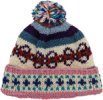 Pure Wool Hand Knitted Blue Ice Hat