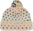 Rainbow Beanie Hat in Handwoven Wool