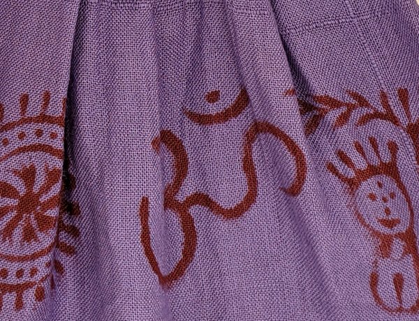 Purple Hippie Om Cotton Headband