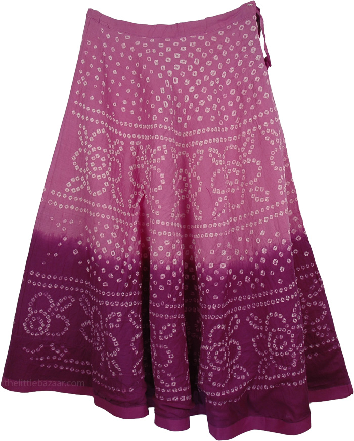 Violet Purple Tie Dye Long Skirt