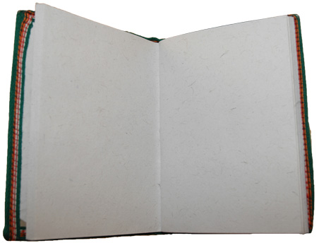 Navy Blue Handmade Paper Notebook with Elephant Border XL