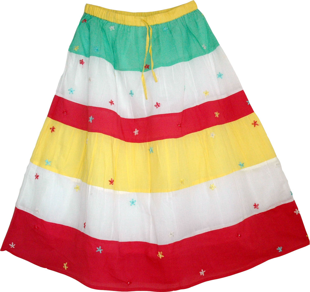 Cotton Pastel Long Skirt