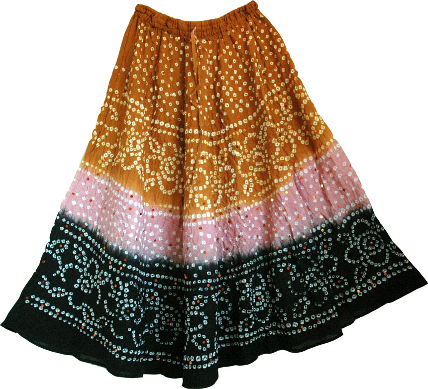 Hawaiian Tan Long Tie Dye Skirt