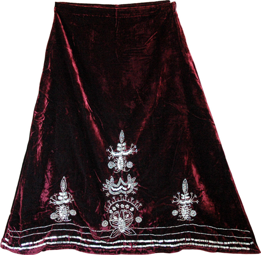 Heath Velvet Sequin Skirt