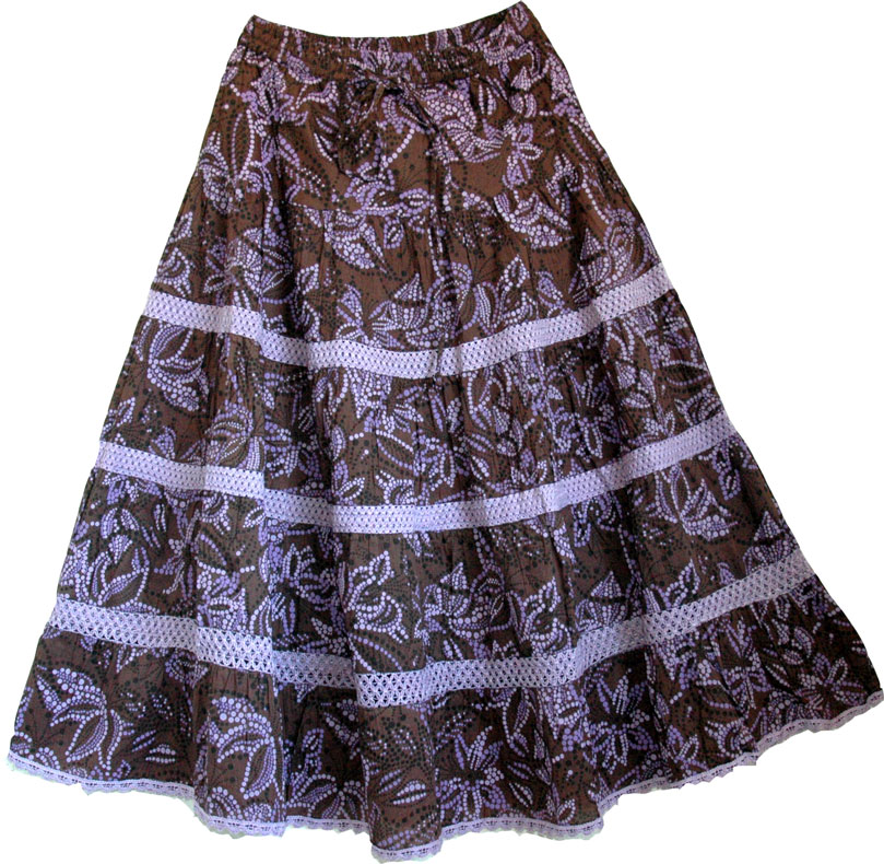 Cocoa Brown Cotton Summer Skirt