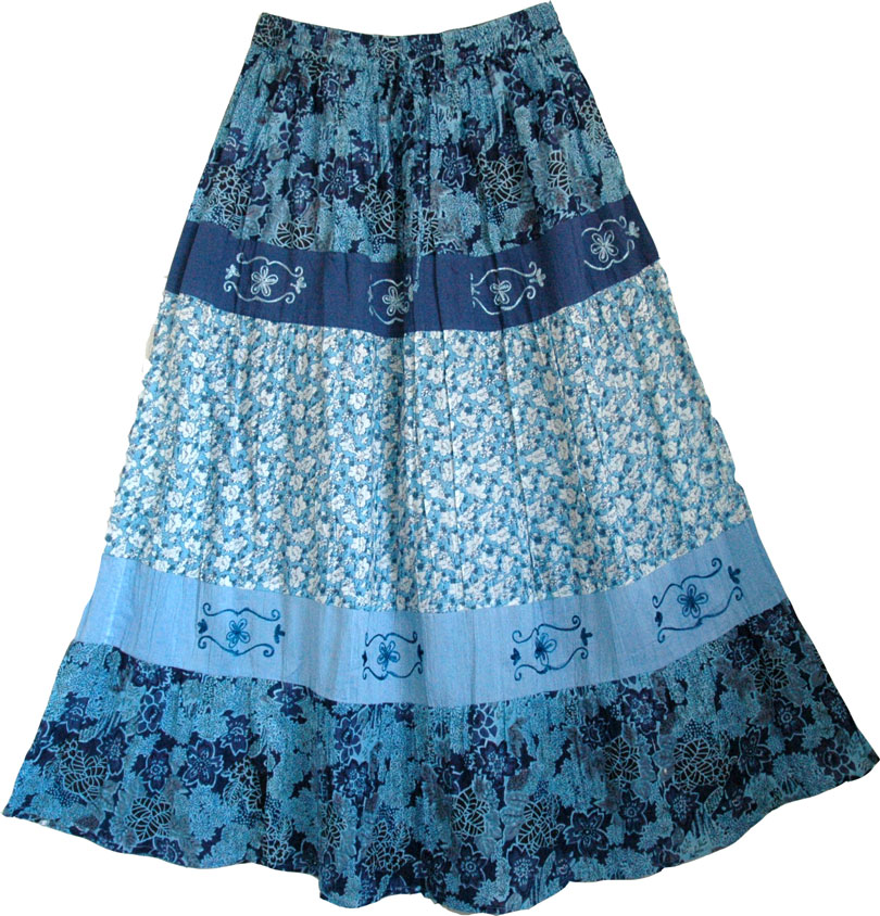 Nepal Floral Cotton Skirt