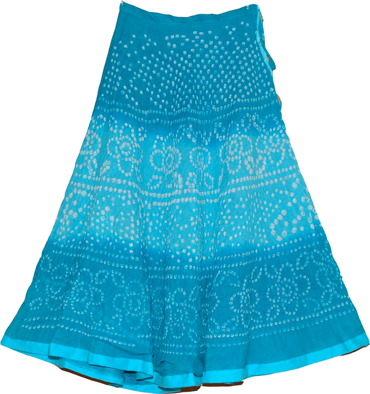 Chilled Blue Tie Dye Summer Skirt
