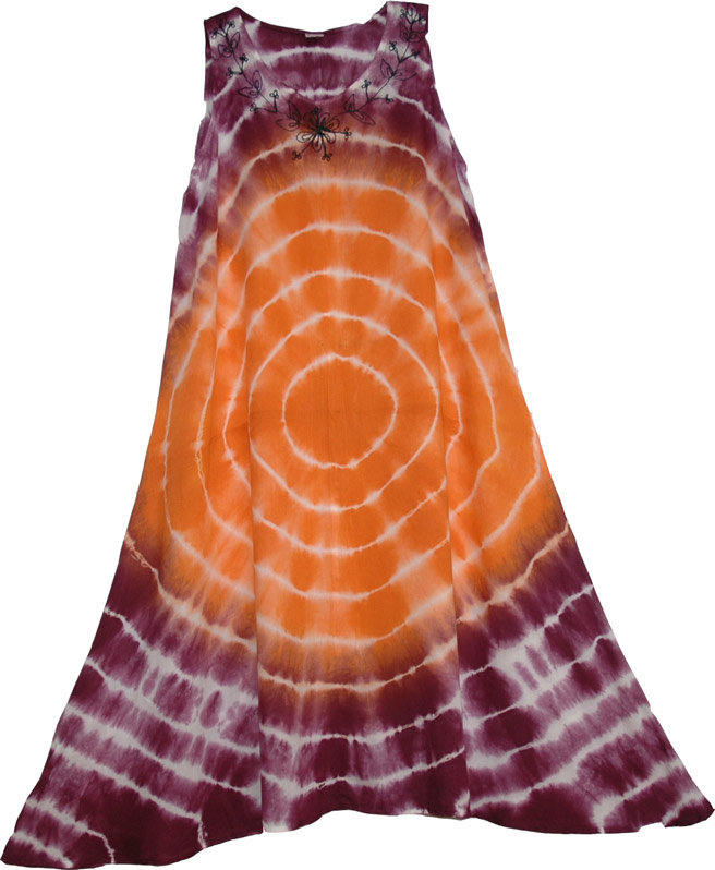 Concentric Tie Dye Lounge Dress