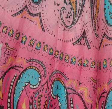Charm Pink Mosaic Smock Boho Skirt