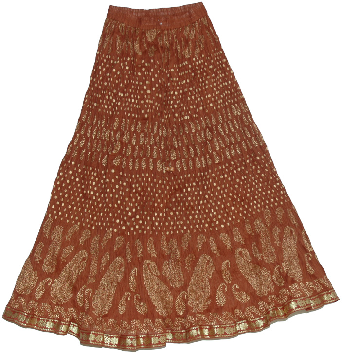 Brown Crinkle Skirt 83