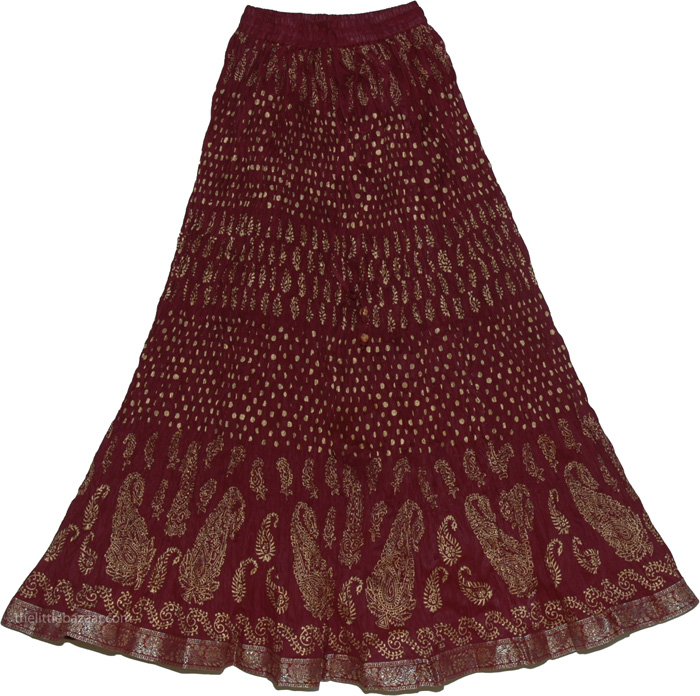 Brown Crinkle Skirt 93