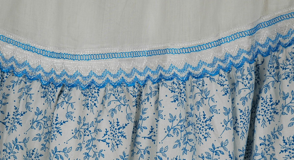 Happy Blues Lace Cotton Long Skirt