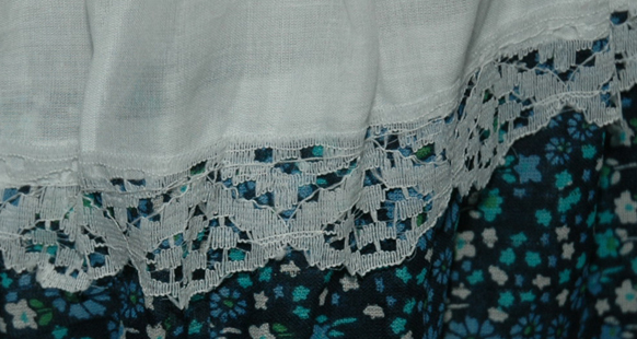 Blueberry Lace Cotton Long Skirt