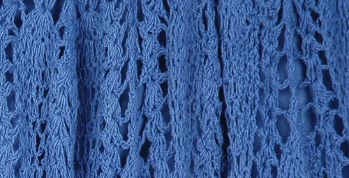 Horizon Blue Crochet Cotton Bohemian Long Skirt