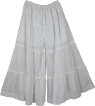 Groovy Gauchos Split White Skirt