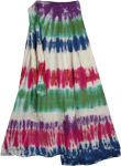 Flush Circles Tie Dye Wrap Long Skirt
