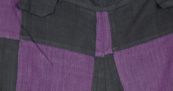 Purple Block Divided Skirt Pant