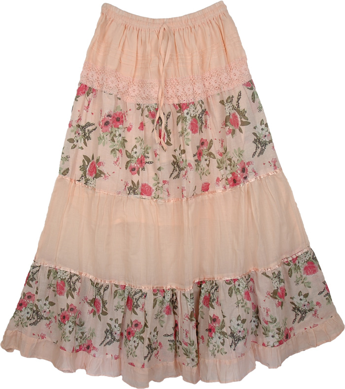 Cameo Floral Boho Skirt