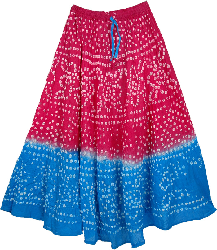Pink Cerulean Tie Dye Long Skirt 33L