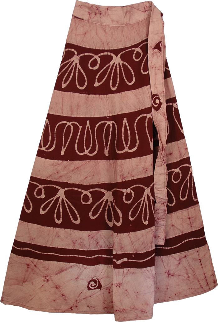 Heath Rose Long Wrap Ethnic Skirt