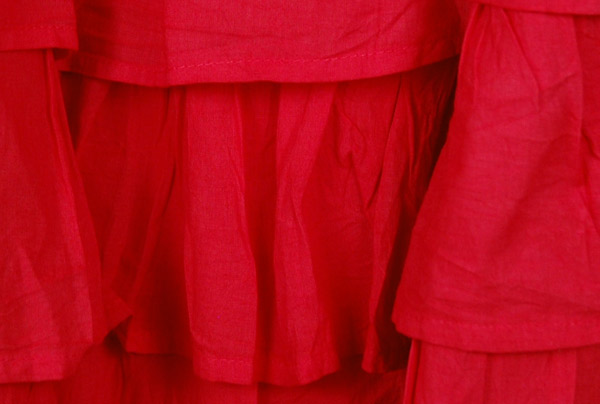 Torch Red Layered Skirt