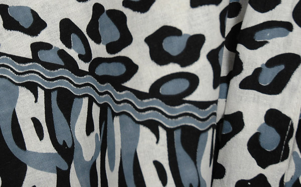 Grey Leopard Print Wrap Skirt