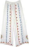 Floral Printed Long Skirt with Lace in Georgette