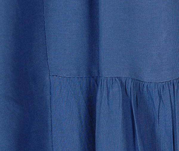 Cool Blue Solid Rayon Harem Trousers