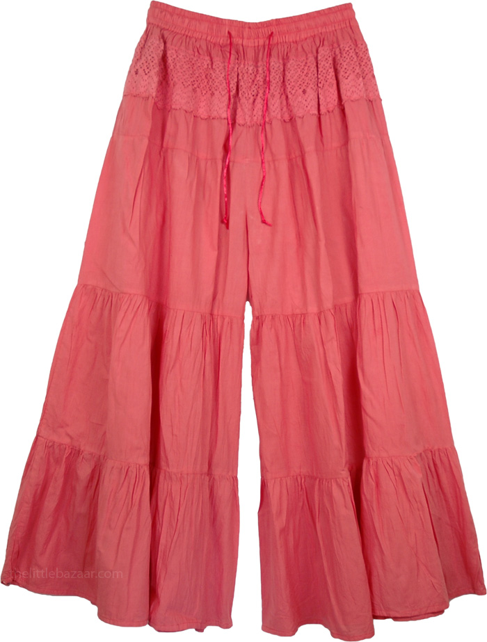 Bittersweet Pink Culottes Split Skirt Pink