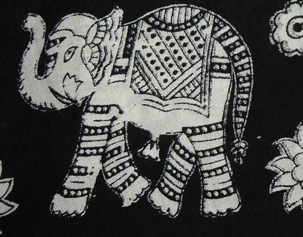 Summer Black White Elephant Wrap Skirt