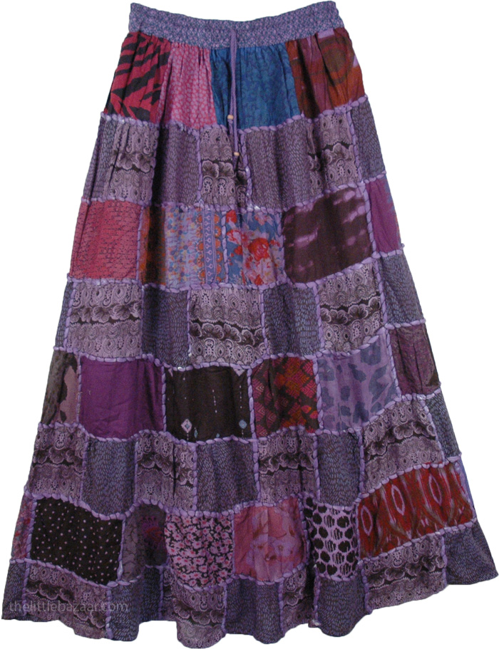 Bossanova Boho Woman Patchwork Skirt