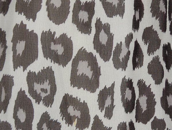 Black White Leopard Print Chiffon Long Skirt