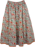 Chestnut Rose Floral Flexible Skirt