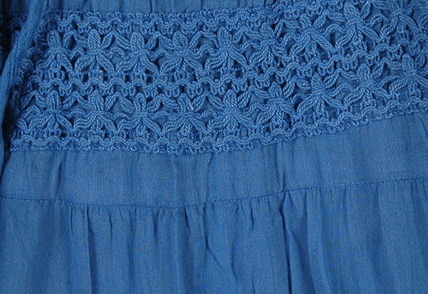 Crochet Yoke Culottes Drawstring Pants