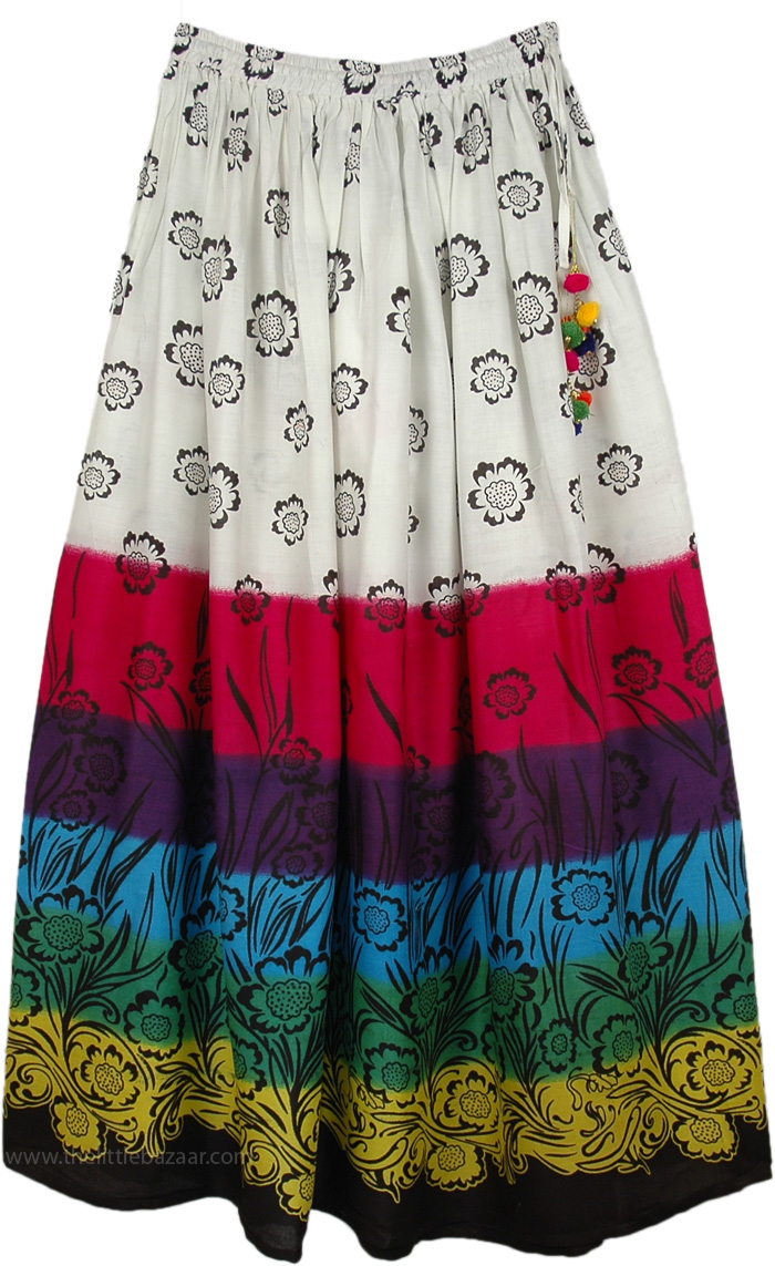 Bohemian Floral Cotton Summer Tall Skirt