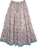 Vivid Violet Romance Cotton Long Skirt