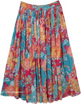 Pacific Island Summer Floral Skirt