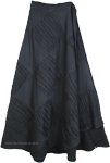 Wrapper Skirt in T-Shirt Fabric Razor Cut