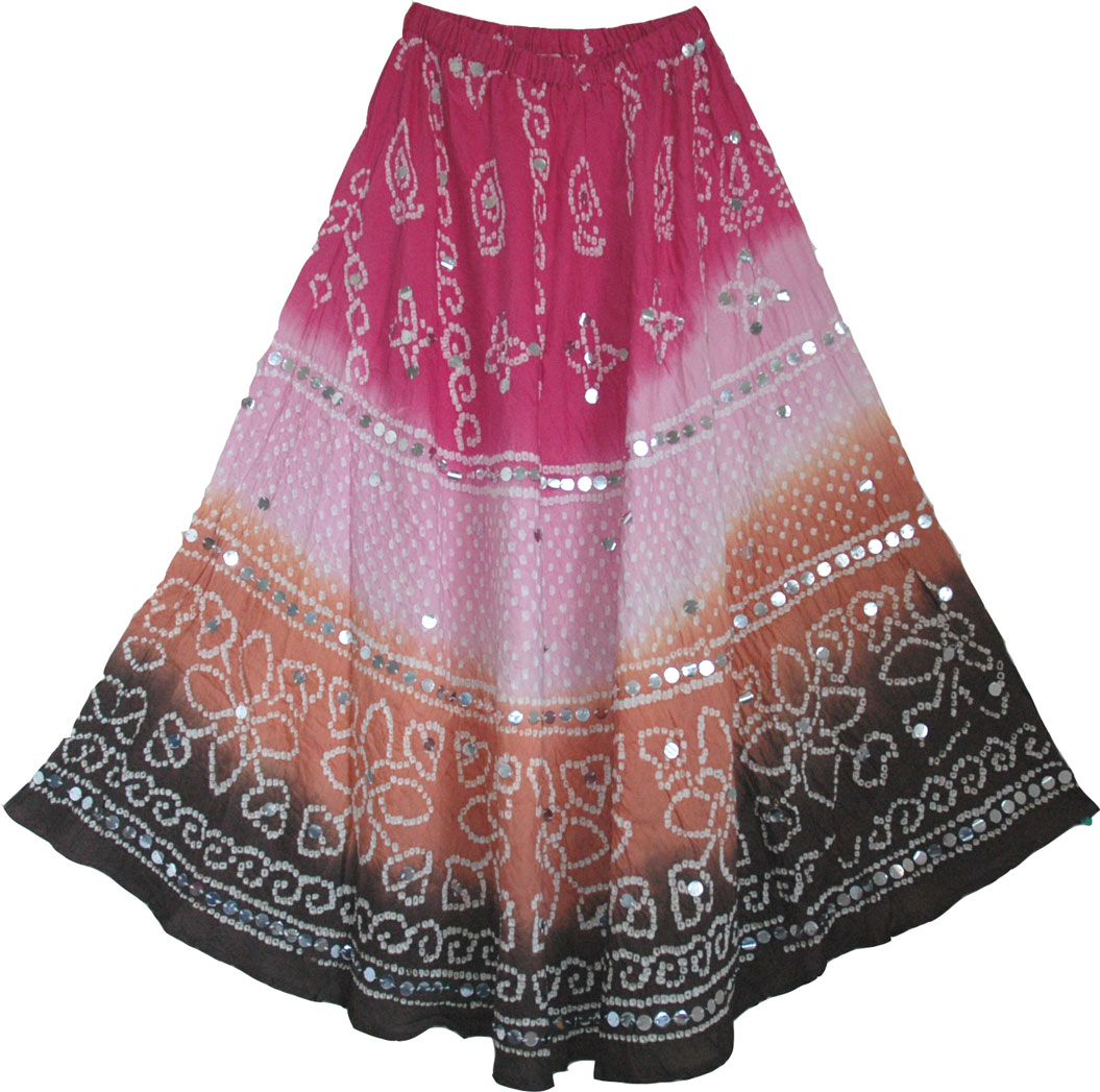 Boho Sequin Dancing Long Skirt 