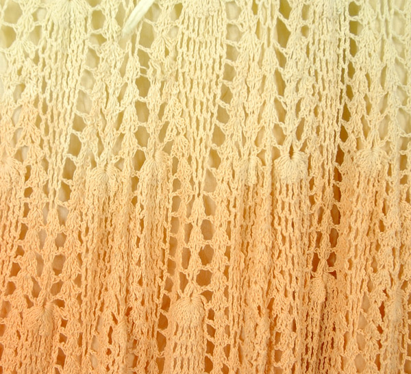 Dawn Hues Coffee Crochet Cotton Long Skirt
