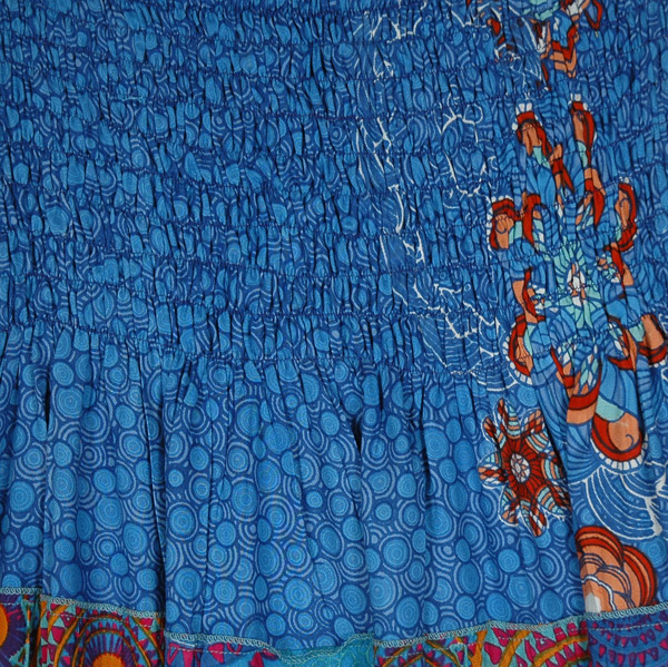 Blue Heaven Heavy Rayon Skirt Dress with Smocked Waist