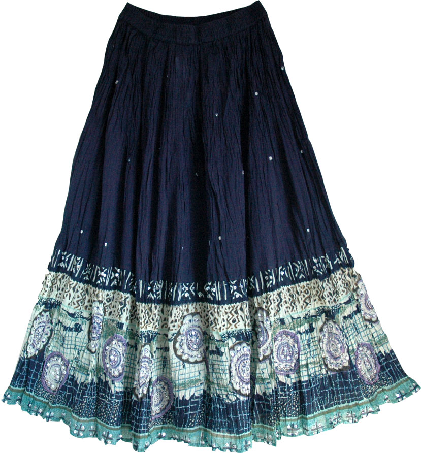 Bohemian Long Skirt w/ Sequins