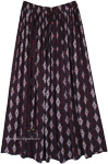 Excelsior Navy Long Bohemian Skirt