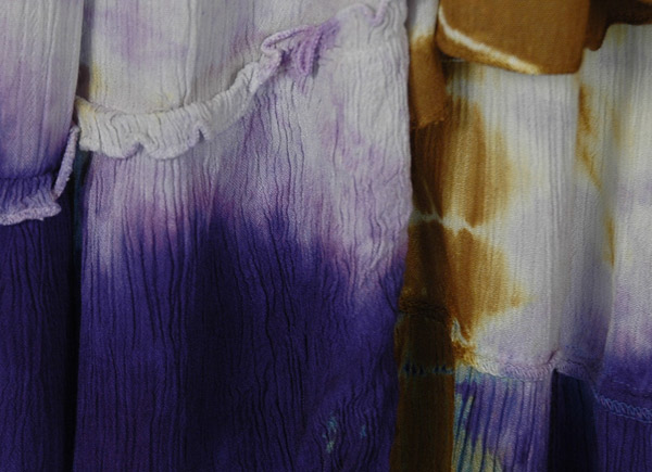 Autumnal Ombre Tie Dye Boho Maxi Skirt