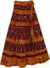 Glow Brown Wrap Long Skirt
