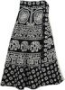 Plus Size Rayon Long Skirt with Floral and Elephant Print